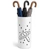MOHOME Portaombrelli da Interno Ferro Bianco Urban Resistente 18 x 18 x 45 cm Porta Ombrelli da Ingresso Robusto Design Moderno Casa Negozio Ufficio