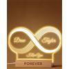 Panorama Lampada Personalizzata Testo Infinito - 22x15 cm - Quadro Foto LED Comodino - Luce Notturna da Presa Tavolo USB - Decorazioni Casa - Regali San Valentino per lui, Donna, Compleanno.