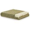 LANEROSSI Plaid Iseo, 130x170 cm, pura lana vergine, peso invernale (Spina Verde)