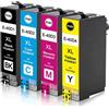 Merkloos Cartucce di inchiostro compatibili per stampanti Epson T40D - confezione da 4 pezzi