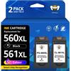 Merkloos Cartucce compatibili con Canon PG-560 CL-561, confezione da 2 pezzi