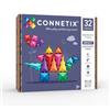 CONNETIX Piastrelle Magnetiche Vivace Pacchetto Scoperta, 32 Pezzi | Esplora colore, forme e costruzione magnetica con il gioco STEAM pratico in colori arcobaleno vivaci. Dai 3 anni.
