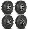 KEEDA Ruote in metallo Beadlock da 110 mm e pneumatici in gomma per 1/10 RC Rock Crawler Car Axial SCX10 TRX4 D90 TF2