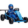 AIYAPLAY 24V Go-Kart per bambini 6-13 km/h Drift Kart 8-12 anni Blu | 2 motori, sedile regolabile, modalità drift, go kart con soft start, musica, clacson, veicolo per bambini