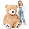 MKS Orsacchiotto XXL da 160 cm con rivestimento lavabile e chiusura lampo, grande orsacchiotto gigante in morbido poliestere, peluche XXL come decorazione e idea regalo, orsacchiotto grande per la
