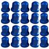 Ardillion 20 copribulloni lunghi blu da 33 mm, in plastica, per camion, camion, rimorchio, furgone, autobus
