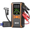 BEVA Avviatore Batteria Auto 150PSI, Compressore Aria Portatile | Avviatore Auto con Funzione Di Powerbank e Luce LED, 6L Benzina / 3L Diesel