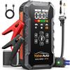 YaberAuto Avviatore Batteria Auto 9000A con compressore d'aria 160PSI, booster batteria auto 12V (per tutto gas/diesel 14L), 27000mAh Avviatore di Emergenza per Auto con Luce LED, cavi di avviamento