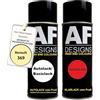 Alex Flittner Designs Auto Vernice Spray Set per Renault 369 Blanc GlacierBase Trasparente 2x400ml con vernice spray trasparente