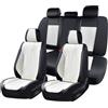 FLORICH Coprisedili Universali Coprisedili Coprisedili in Pelle Impermeabili Adatti alla Maggior Parte Delle Autovetture, SUV (Completo, Nero&Rosso Linea)