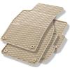Mossa Tappetini gomma adatti per Audi A4 B7 (2004-2009) 4 pz. beige | Avant, Cabriolet, Berlina