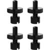 HOPESPANNER Regolatore Cavo Frizione Freno M8 4 Pezzi Nero Per Moto Scooter | Realizzato In Lega Di Alluper Minio. Regolazione Cavi Acceleratore/Carburatore. Per Dirt Bike, Ciclomotori, Auto, Biciclette.