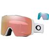 Oakley - Maschera da sci - Line Miner Pro M Matte White Prizm Rose Gold Iridium - Bianco