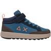 SUN68 Genius Midi Sneakers Scarpe da Bambino, Numerazione dal 27 al 34 | Chiusura a Strappo e Lacci, Logo Ricamato, Fodera in Micro Mesh, Suola in Gomma, Per Scuola e Gioco