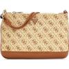 GUESS borsetta borsa per utensili Kirsten Flat Pouch Natural/Caramel marrone