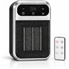 XPJBKC Mini Termoventilatore in Ceramica,Mini Termoventilatore Elettrico con Presa | Prese Termoventilatore con Telecomando, con Telecomando e Timer, Termostato Regolabile, per Camera da Letto, Ufficio e Bagno