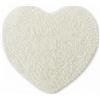 VKZ Tappeto Salotto Moderno a Forma di Cuore 70 × 80 cm, Tappeto Shaggy Morbido con Pelo Lungo 3 cm, Tappeto Camera da Letto,PANNA,Confezione da 1