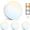 YindaLux 4x Moduli LED 230V Dimmerabili, Ultra Sottili Ø50x23mm, 5W 500LM IP44, Angolo 120°, Ricambio GU10/MR16, 3 Colori 2700K/4000K/6500K, per Faretti Incasso Plafoniera Spot