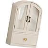 Fenteer Armadio Scrivania Organizer Scrivania Mobile Contenitore Legno Cassetto Espositore Polvere Protezione Adatto per Camera Da Letto Soggiorno Ufficio Dec, Bianco
