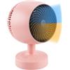 Aischens Termoventilatore PTC Ceramica 1200W con Oscillazione 160°，Rosa | Mini Portatile, Silenzioso, Protezione Surriscaldamento, Protezione Ribaltamento, Da Tavolo