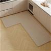 Syibelterr Tappeto Ad Angolo Tappetino Cucina A Forma Di L, Lavabile Antiscivolo | Resistenti Impermeabili Supporto Gomma Decorazione Casa Stanza Bagno Lavanderia Lavello Cucina(002 R,80*120*45cm)