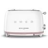 Smeg, Tostapane 2 Fette TSF01IDFEU, 2 Slot 36 mm, 6 Livelli di Brunissaggio, Funzione Riscaldamento, Scongelamento e Bagel, Espulsione Automatica del Pane, Raccogli briciole, 950 W, Ines de la