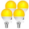 Klarlight E14 3W G45 Bianco Caldo 2000K, Non-dimmerabile Lampadina Notturna E14 Luce Ambrata Anti Luce Blu per Dormire Bambini, Notturna, Lampada da comodino(4-Pezzi)