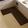Syibelterr Tappeto Ad Angolo Tappetino Cucina A Forma Di L, Lavabile Antiscivolo | Resistenti Impermeabili Supporto Gomma Decorazione Casa Stanza Bagno Lavanderia Lavello Cucina(003 R,80*120*45cm)