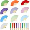 Yhjxly 10 ventagli colorati per matrimonio, ideali come decorazione per matrimoni, pieghevoli e verniciabili, per feste di nozze, decorazione da tavolo, decorazione estiva, fai da te, multicolore