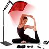 HEYOUTH Lampada a Infrarossi Professionale 120 LED-Altezza Regolabile 40-140cm,5 Livelli Luminosi,Timer,Design rotante 360° con Occhiali Protettivi&Supporto staccabile Per lenire imuscoli del viso e del corpo