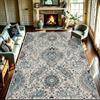 WUTONG Grande Tappeto Salotto Orientale Vintage Blu e Crema 200x300 cm | Lavabile in Lavatrice e Antiscivolo, Pelo Corto, Design Retrò Elegante per Grandi Ambienti, Moquette