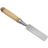 CARMOTTER Scalpello per legno da 12 mm, in acciaio al carbonio, bordo smussato per intaglio fine, scanalature, lavorazione del legno, manico in legno (24 mm)