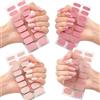 NIDONE Strisce gel 4 fogli semi-schiavi in unghie in gel 4 colori, luce UV richiesta per una nail art sicura ed elegante