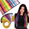 Elailite Extension Capelli Clip Colorati 20 Ciocche Singole Sfumature Natale Halloween Cosplay Feste Vivaci Donna Ragazza (Mix Z72)