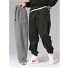 ZOYLEIR Pantaloni larghi in velluto a coste da uomo Pantaloni sportivi in pile tecnico Uomo Autunno Inverno Pantaloni Harem casual Pantaloni sportivi termici maschili