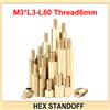 HUI JI 10-100 pz M3 Esagonale In Ottone Maschio Femmina Standoff Bordo Rack Stud Esagonale Filettato Pilastro PCB Colonna Scheda Madre Distanziatore Bullone Viti