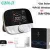 EZAIOT Termostato wireless per caldaia a gas RF433 Regolatore di temperatura ambiente Termoregolatore programmabile per riscaldamento a pavimento Alimentato tramite USB a batteria