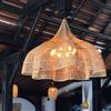 NONE Wabi Sabi lampada a sospensione in Rattan soggiorno moderno lampada a sospensione in vimini ristorante cucina sala da pranzo LED lampada a sospensione fatta a mano