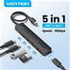 Vention 5 in 1 USB 3.2 HUB 10 Gbps Splitter Espansione USB A Tipo C HUB Adattatore multiporta per MacBook iPad Xiaomi Samsung Laptop