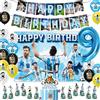 Potdemiel Giocatore di calcio Argentina-Leo-Messi-Telo Fans Festa di compleanno Banner Sfondo Torta Topper Numero Palloncino Decor Puntelli Regalo per bambini