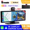 Srnubi Universale 10,26" Auto 4K 360 ° Rotatio Car DVR Dash Cam Wireless CarPlay e Android Auto Bluetooth WIFI Touchscreen per auto