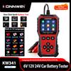 KONNWEI Tester Batteria Auto Moto KONNWEI KW341 6V 12V 24V con Stampa Dati Guasto e Test Forma d'Onda, Strumento di Scansione Tensione Batteria Auto e Carica