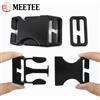 Meetee 10-50 Pezzi Fibbie a Sgancio Rapido in Plastica Nera 20-50mm + Fibbia ad Anello, Chiusura Scorrevole per Cinture, Collari per Cani, Borse, Accessori Fai-da-Te