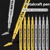 hopk Set di 1/10/50 Pennarelli Metallici Oro, Argento e Bianchi per Scrittura Artistica, Pennarelli con Punta a Pennello, Marcatori Acrilici, Forniture di Cancelleria