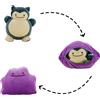 Aoger Cuscino Reversibile Pokemon Anime 20/32Cm, Peluche Ditto Trasformabile in Snorlax, Regalo per Amici