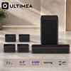 ULTIMEA Soundbar 7.1 Surround per Smart TV, Barra Audio Home Cinema da 410W con Subwoofer Wireless da 6,5'' e 4 Altoparlanti Surround, SurroundX, Controllo tramite App