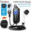 Teschev Caricatore EV Portatile da 3.5kW 16A Tipo 2, Caricatore Domestico per Auto Elettriche con Spina Schuko e Display LCD, Cavo di Ricarica Rapida per Tutti i Veicoli Elettrici Tipo 2
