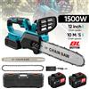 TKKEACE Motosega Elettrica Senza Spazzole da 1500W, 12 Pollici, Utensile Portatile per Lavorazione del Legno e Giardinaggio, Compatibile con Batteria Makita 18V