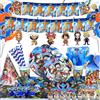Bandai Set Decorativo per Feste a Tema Anime One Piece, Striscione, Palloncini, Decorazione per Torta, Ornamenti, Forniture per Regali di Compleanno e Festività