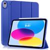 MoKo Cover per iPad (A16) 11a/10a Gen. (2025/2022), Indaco | Cover Protettiva Sottile a Tre Pieghe Supporto, Caso Smart Folio con Retro TPU Morbido Touch ID Sveglia/Sonno